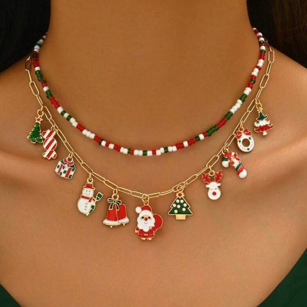 Festive Charm Necklace Set